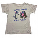 Tom and Jerry Womens Graphic Save a Mouse Eat a Pussy Vintage 90’s T Shirt (L)
