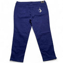 Baby Phat Vintage Baggy Wide Leg Navy and Silver Embroidery Jeans (42W)