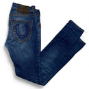 True Religion Womens Big Purple and Gold Stitch Rocco Slim Skinny Jeans (29W)