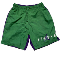 Nike Air Jordan Green and Purple Shell Nylon Shorts (M)