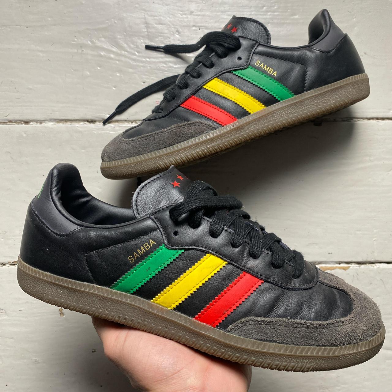 Adidas Samba Ajax Rasta Black Red Yellow and Green