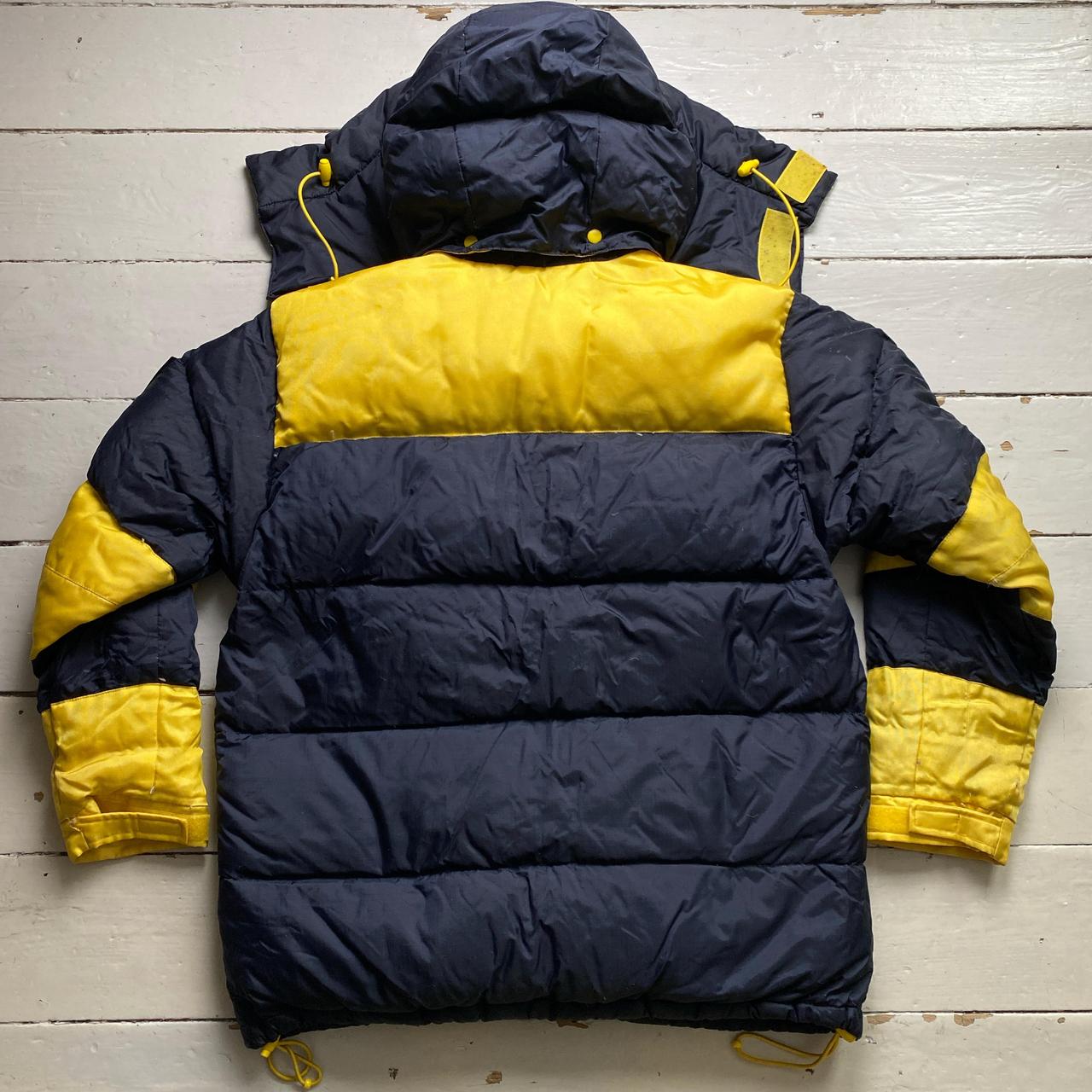 Yves Saint Laurent Vintage YSL Navy and Yellow Puffer Coat