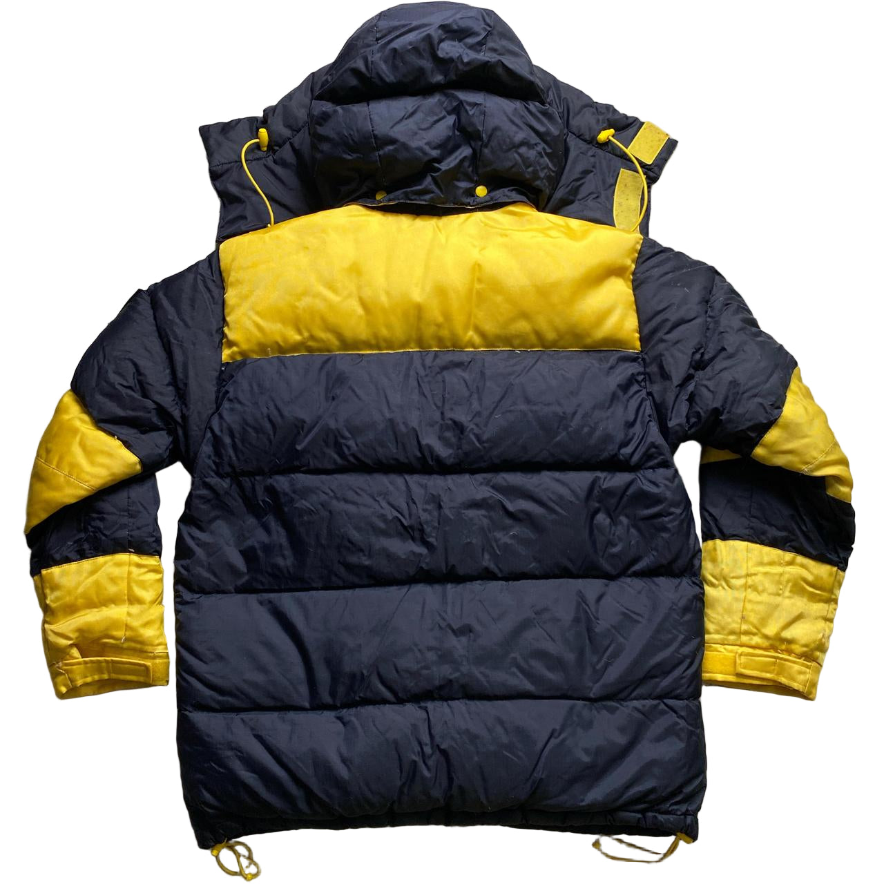Yves Saint Laurent Vintage YSL Navy and Yellow Puffer Coat (L)