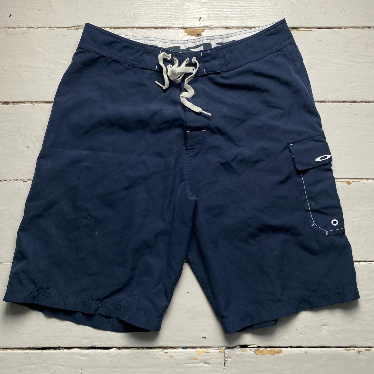 Oakley Navy and White Surf Shorts