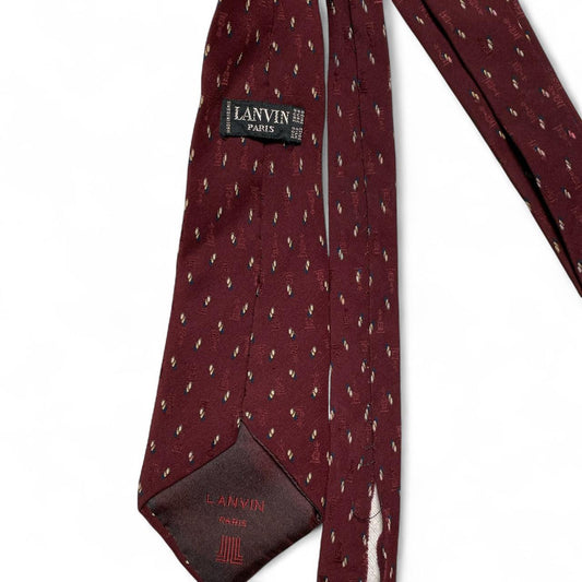 Lanvin Burgundy and White Tie