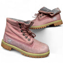 Timberland Pink and Grey Fold Over Boots (UK 3)