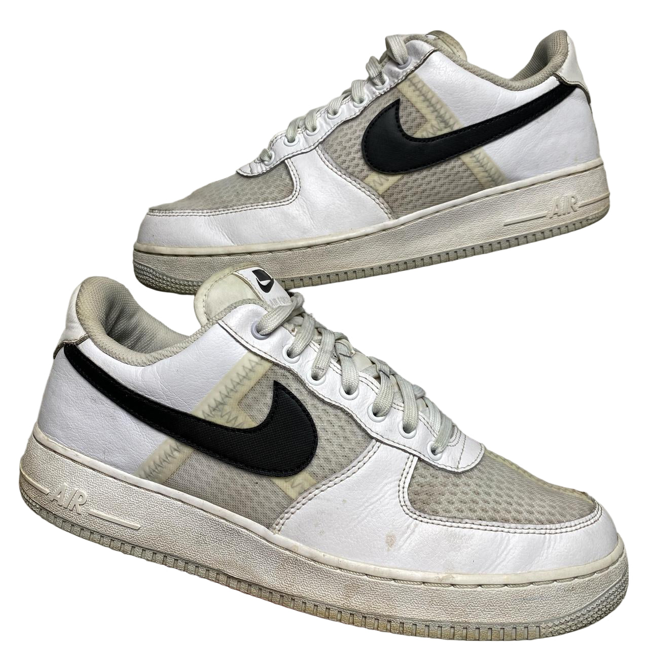 Nike Air Force 1 White and Black (UK 10)