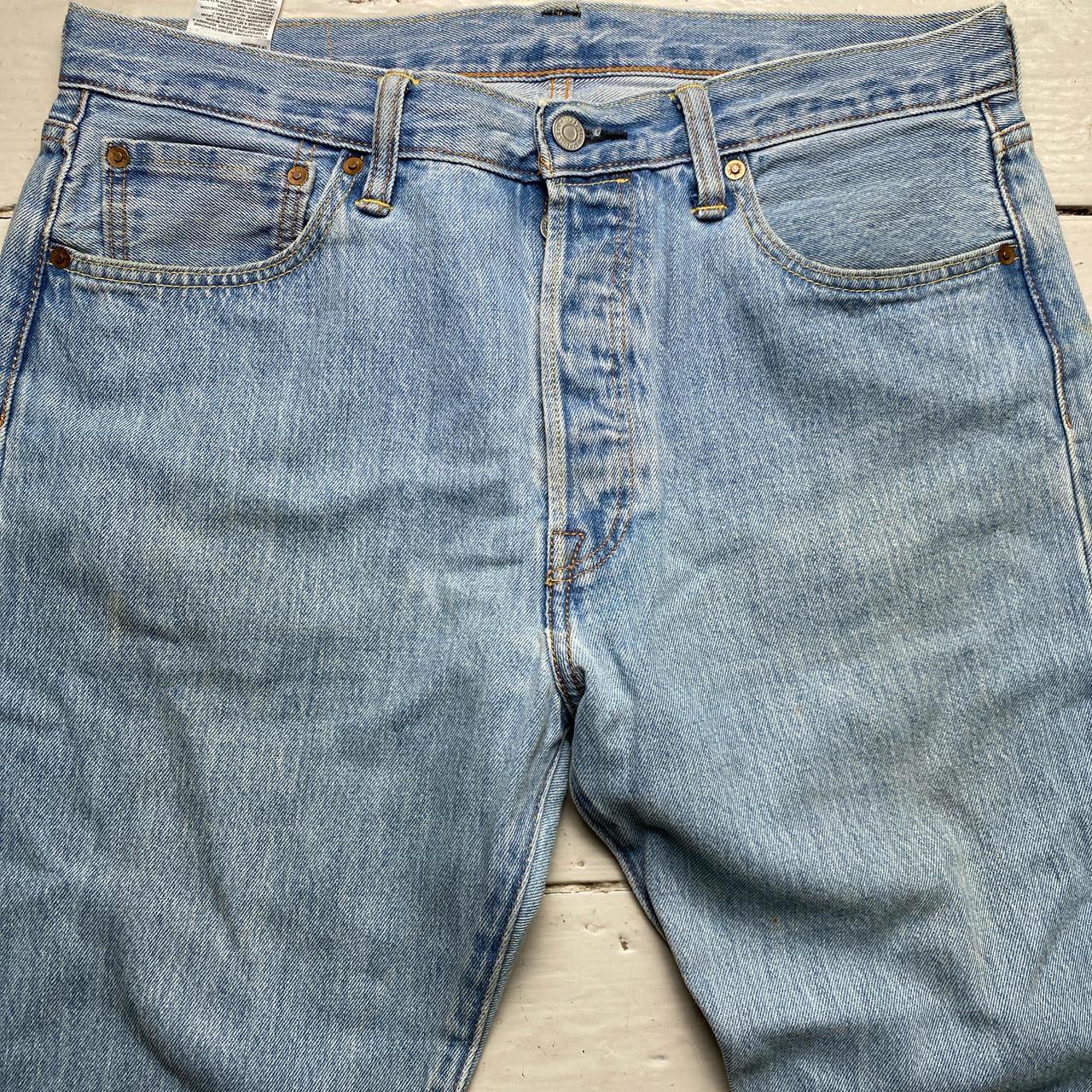 Levis 501 Light Blue Vintage Stonewash Jeans