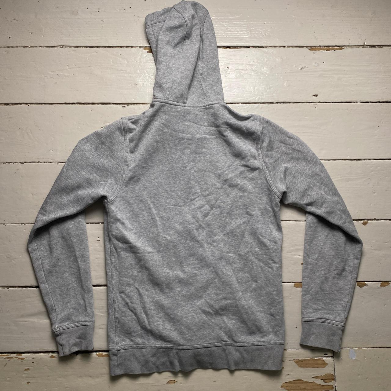 Nike Grey and White Swoosh Hoodie