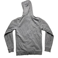 Nike Grey and White Swoosh Hoodie (S)