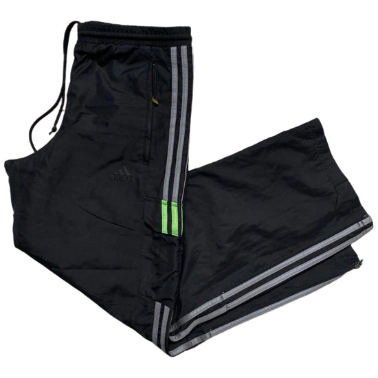 Adidas Black Green and Grey Shell Cargo Trackpant Bottoms (S)