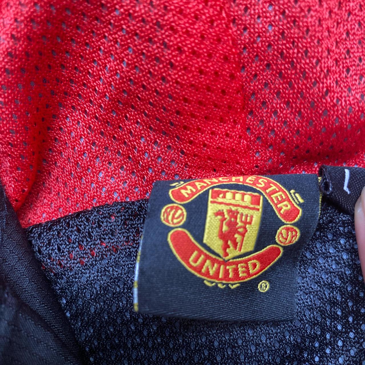 Manchester United Black and Red Windbreaker Shell Jacket