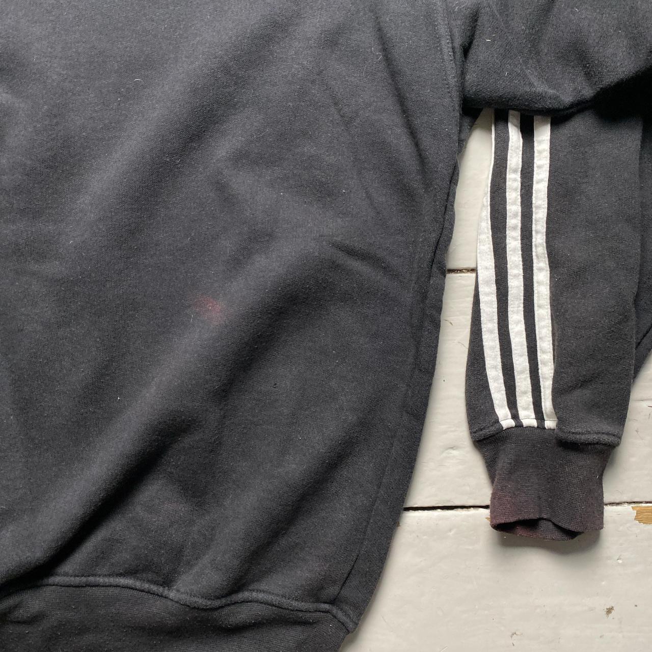 Adidas Black and White Vintage Jumper