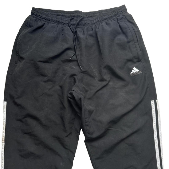 Adidas Black and White Shell Trackpant Long 3/4 Shorts (L)