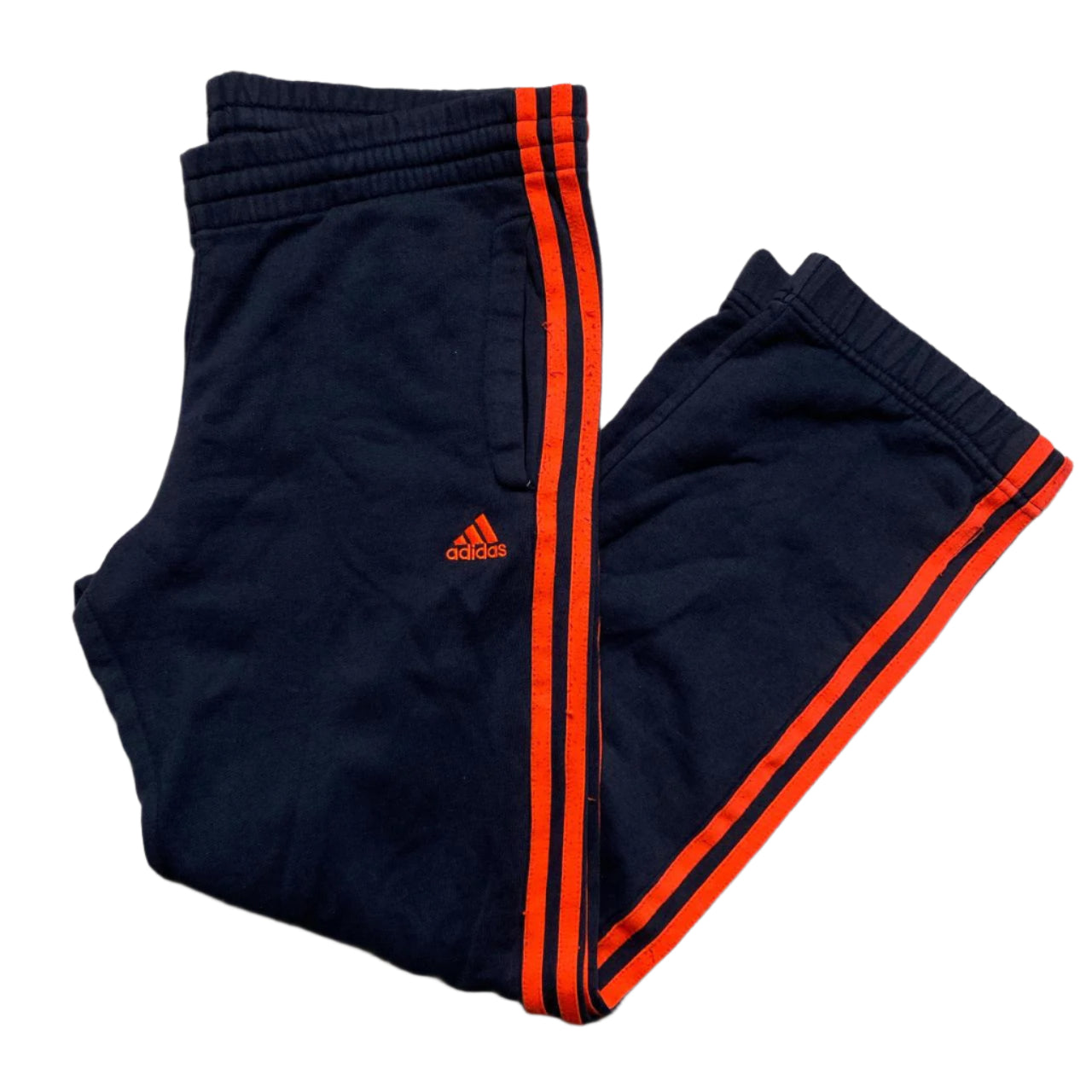 Adidas Navy and Orange Jogger Bottoms (M)