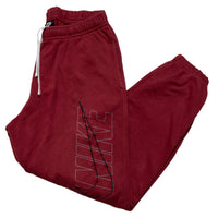Nike Club Swoosh Spellout Burgundy Joggers (L)