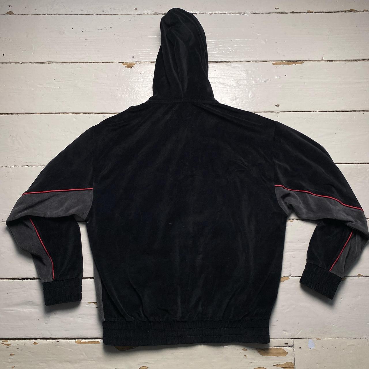 Yardsale Skateboards Black Grey and Red Velour Hoodie