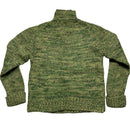 French Connection Vintage Green and Brown Knitted Jumper (XL)