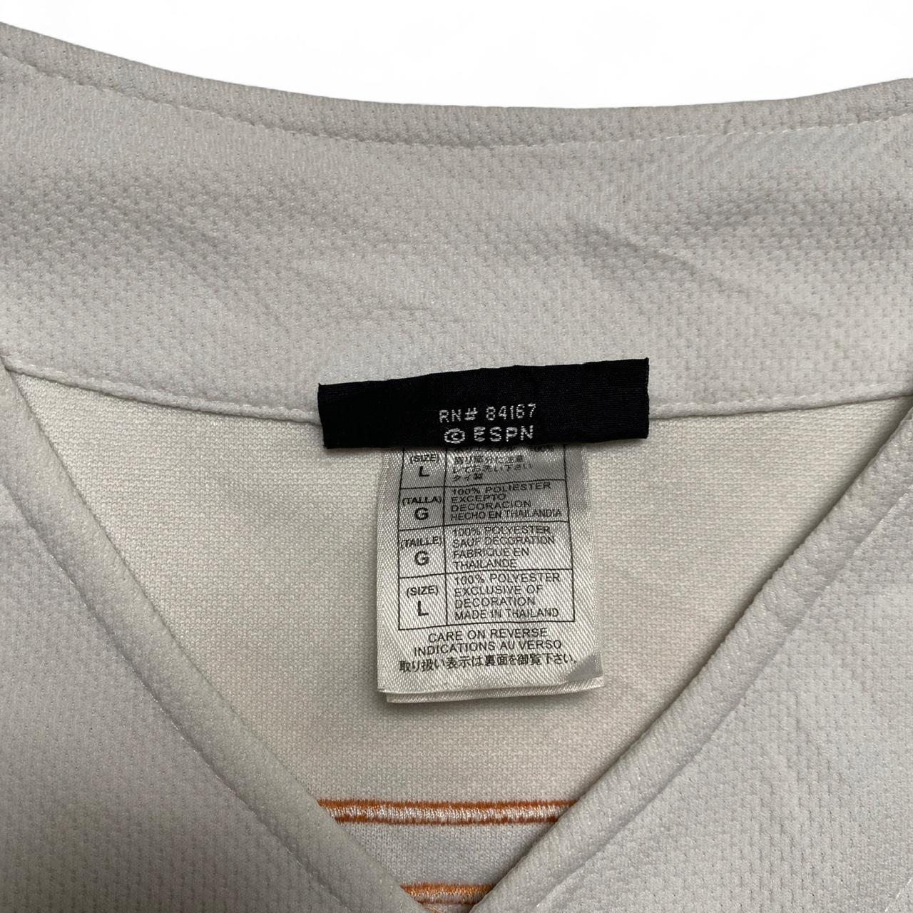 ESPN Baseball Vintage 90’s Y2K White Black and Orange Button Up Jersey (L)
