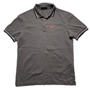 Prada Grey and Red Strip Polo Shirt (M)