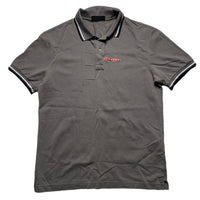 Prada Grey and Red Strip Polo Shirt (M)
