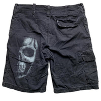 Spiral Vintage Baggy Skull Cargo Jort Shorts (L)
