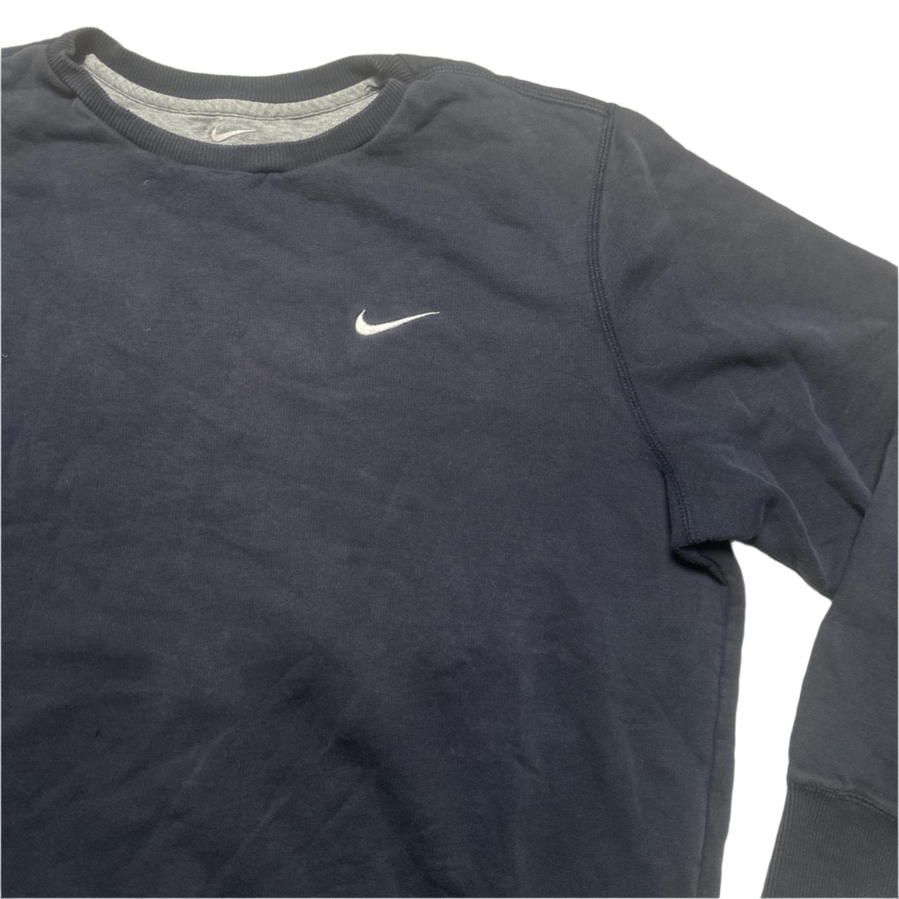 Nike Navy and White Swoosh Jumper (XL)