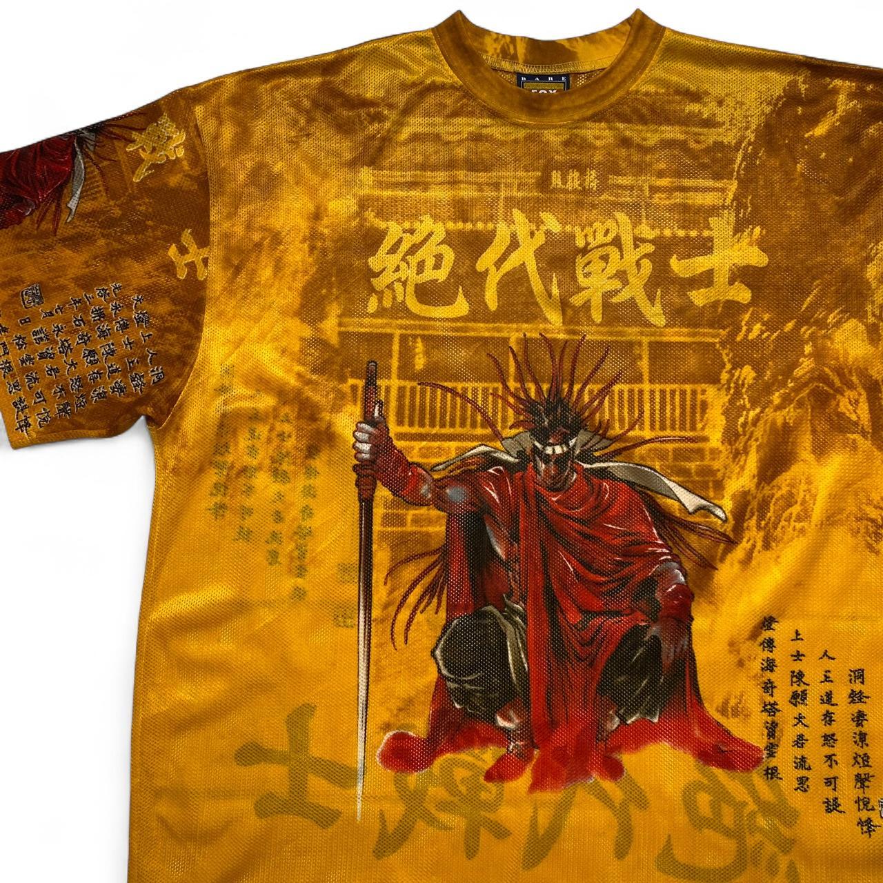 Dare Fox Vintage y2k Anime Japanese Jersey Yellow and Red (2XL)