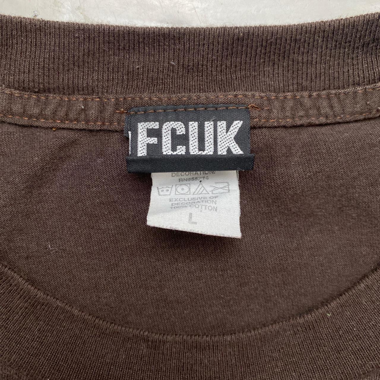 FCUK French Connection Vintage 20th Century FCUK Brown T Shirt