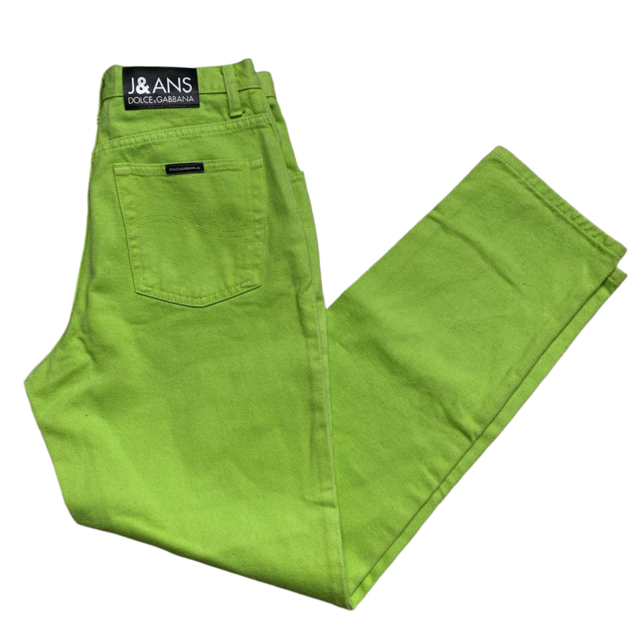 Dolce and Gabbana Lime Green Vintage Jeans (14)