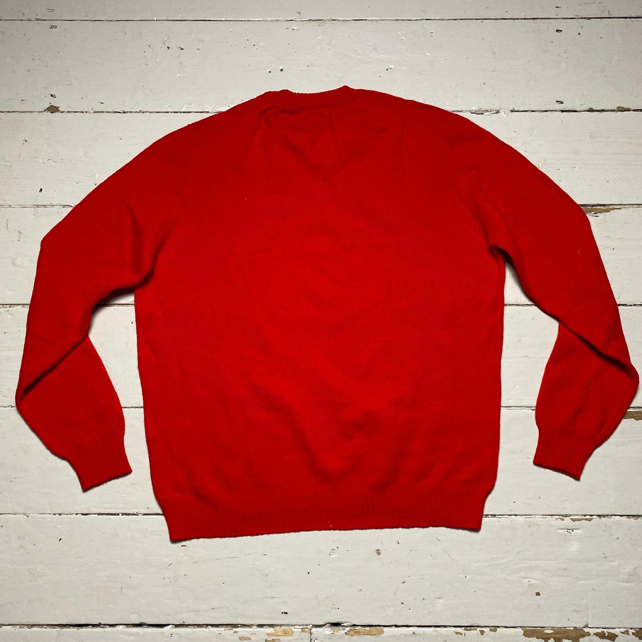 Jaegar Red Lambswool Red Jumper