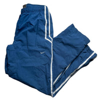 Nike Vintage Blue and White Shell Trackpant Bottoms (M)