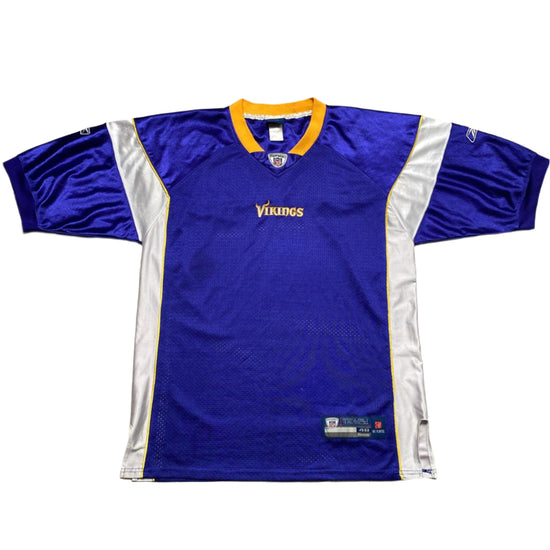 Minnesota Vikings Royal Blue Yellow and White NFL Football Jersey (XL)
