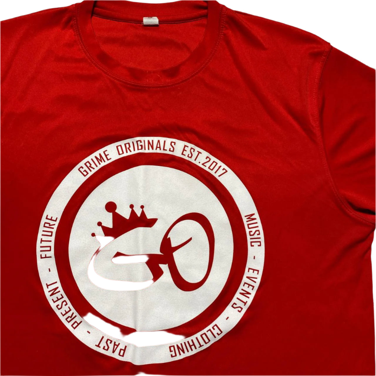 Grime Originals Red and White T Shirt (XL)