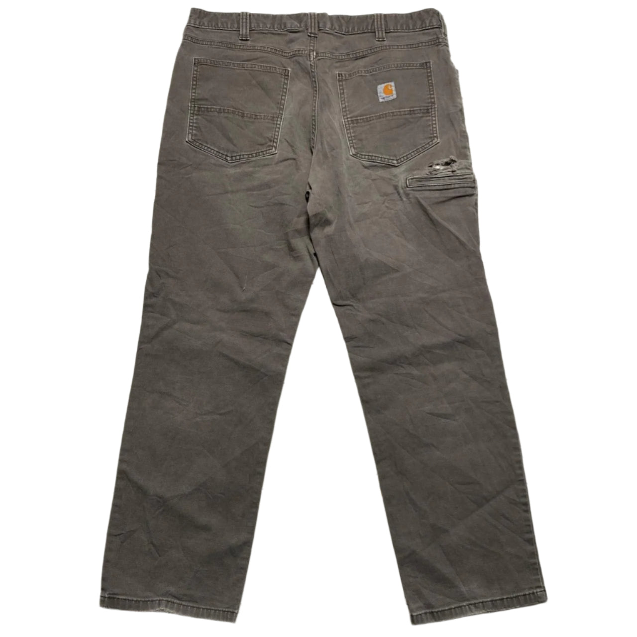 Carhartt Khaki Grey Vintage Workwear Carpenter Cargo Trousers (36W)