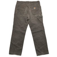 Carhartt Khaki Grey Vintage Workwear Carpenter Cargo Trousers (36W)