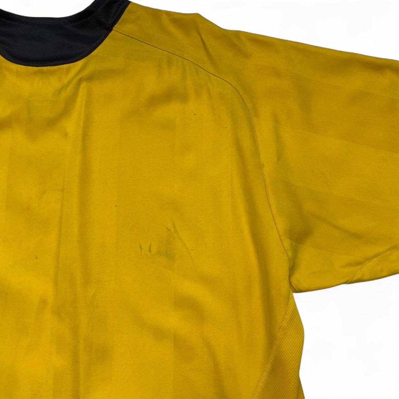 Arsenal O2 Vintage 2005 2006 Yellow and Grey Football Jersey