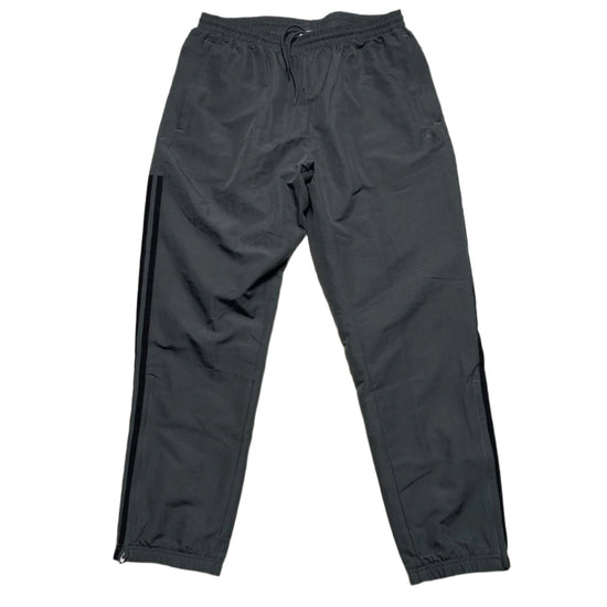 Adidas Grey and Black Shell Trackpant Baggy Bottoms (L)