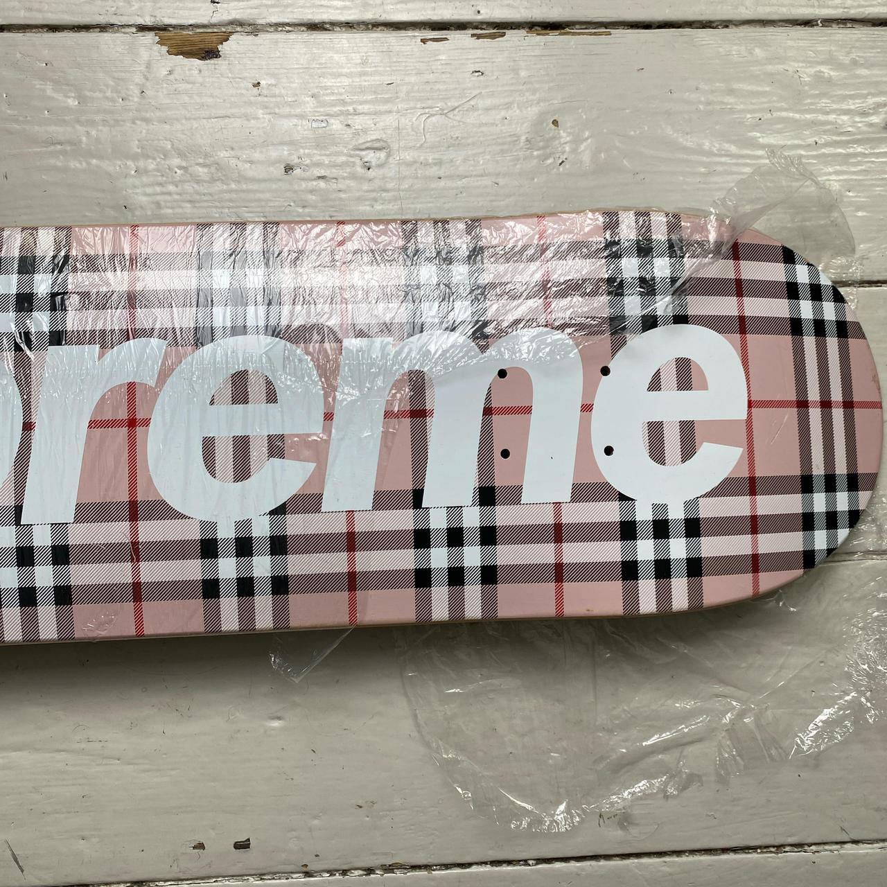 Burberry Pink Novacheck Skateboard Deck