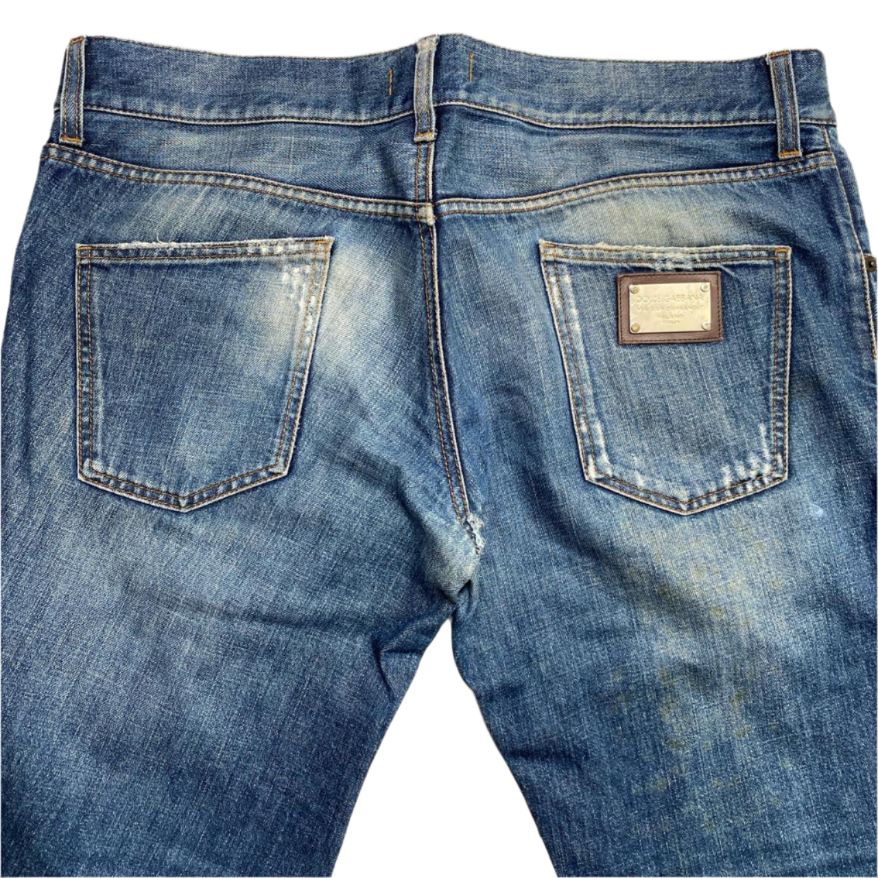 Dolce and Gabbana Vintage Silver Plaque Jeans (38W)