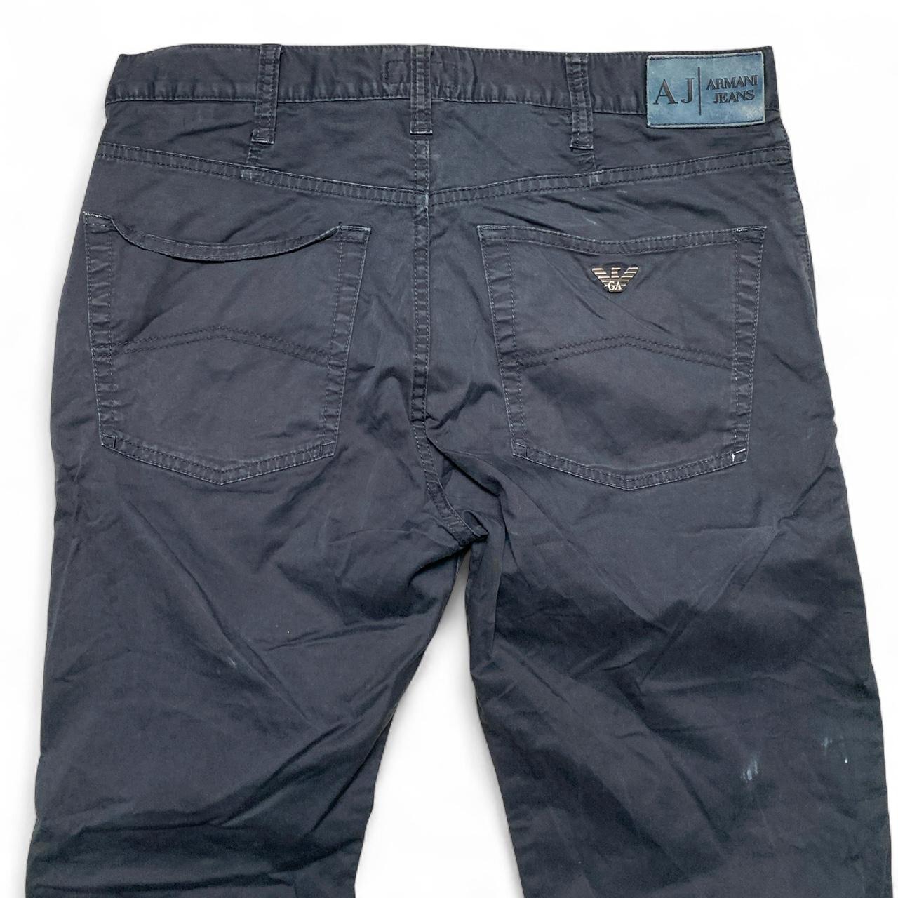 Armani Navy Jean Trousers Straight Fit (34W)