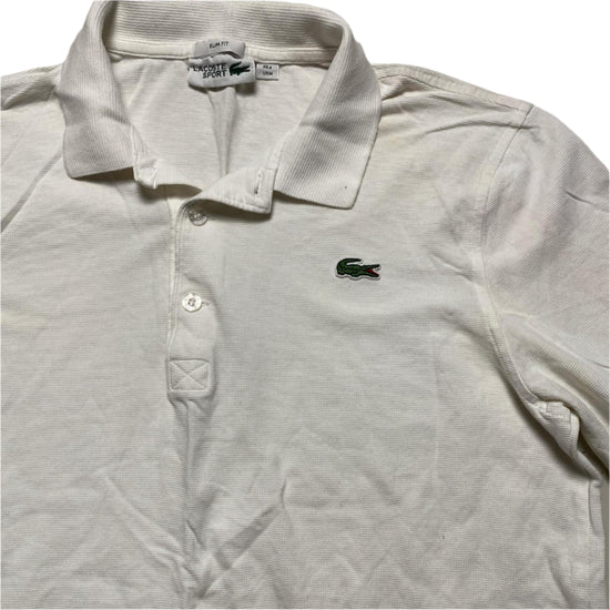 Lacoste Long Sleeve White Polo Shirt (M)