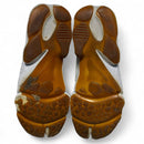 Nike Air Rift White and Gold Gumsole Tabi Split Toe Trainer Slippers