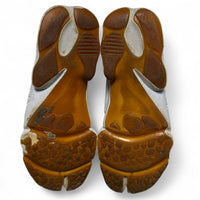 Nike Air Rift White and Gold Gumsole Tabi Split Toe Trainer Slippers