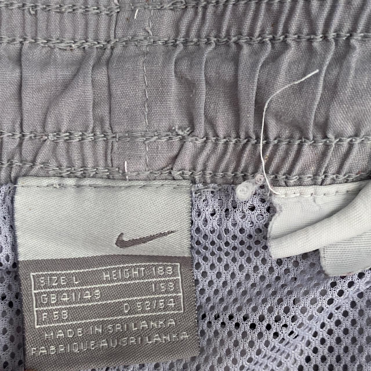 Nike Air Max Vintage y2k Grey and Black Shell Trackpant Bottoms (L)