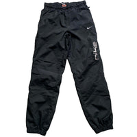 Nike Vintage Spellout Grey and White Shell Baggy Trackpant Bottoms (S)