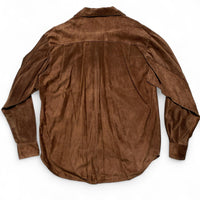 Genel GK Vintage Brown Suede Leather Shirt (M)