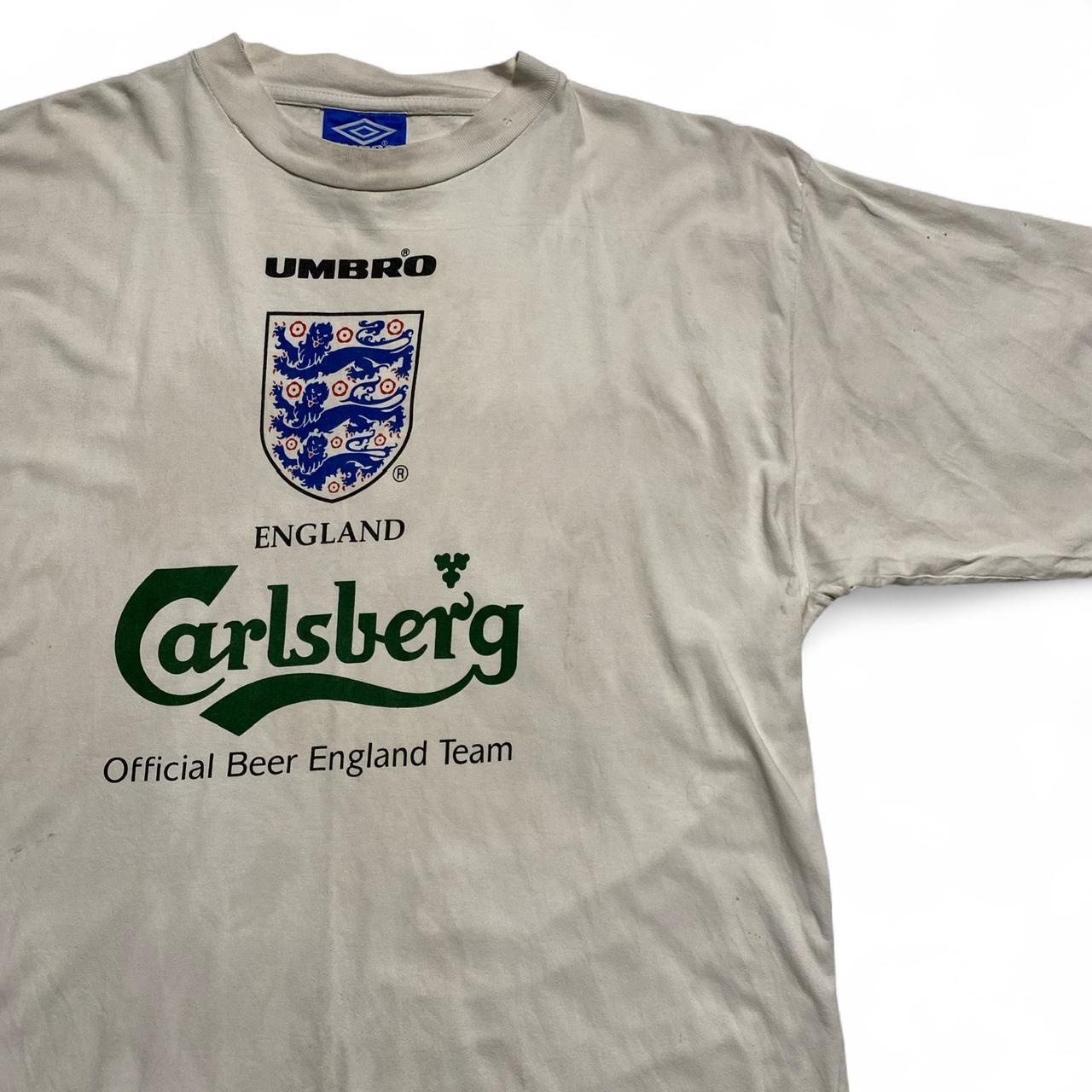 Umbro England Carlsberg Vintage 90’s White T Shirt (XL)