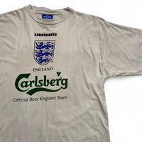 Umbro England Carlsberg Vintage 90’s White T Shirt (XL)