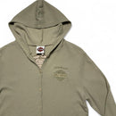 Harley Davidson Waffle Knit Button Up Hooded Jumper (XL)